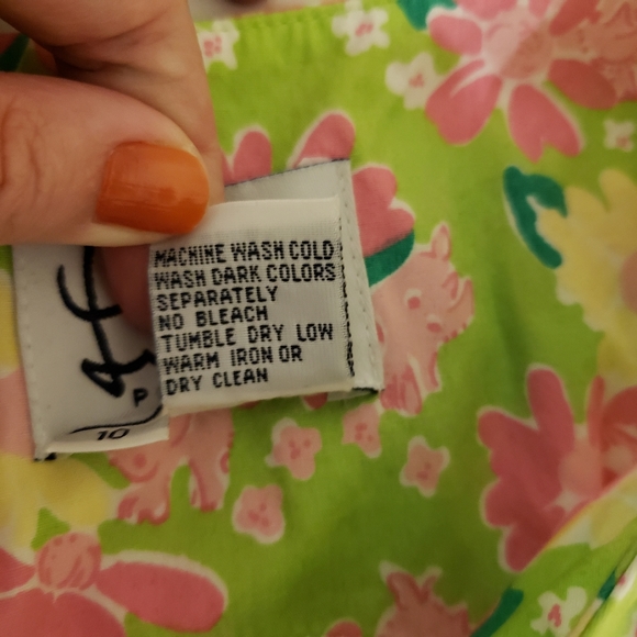 Vintage Lilly Pulitzer Rhino Floral Print Sheath Dress White Label Size 10 - Picture 11 of 15